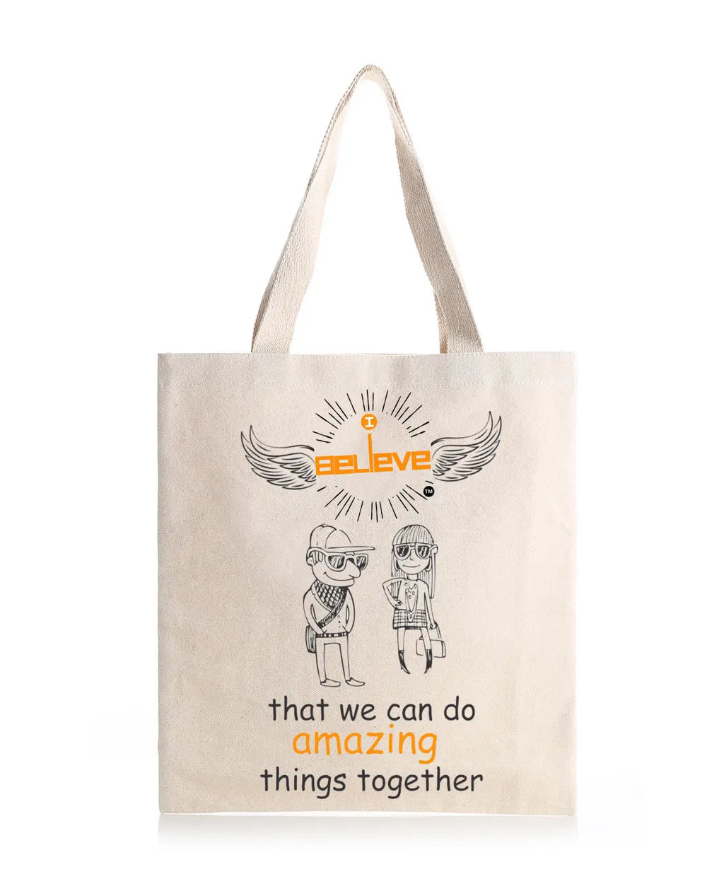 I Believe Amazing together Daily Thaila - Canvas Reusable Bags thestruttstore