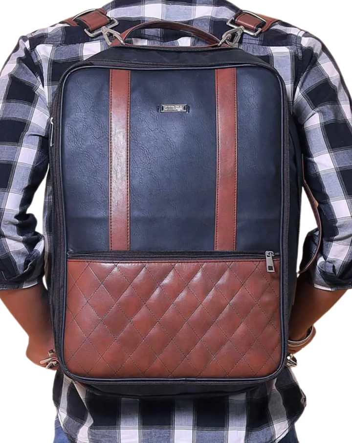 Munich Travelling Backpack  (Black and Brown) thestruttstore
