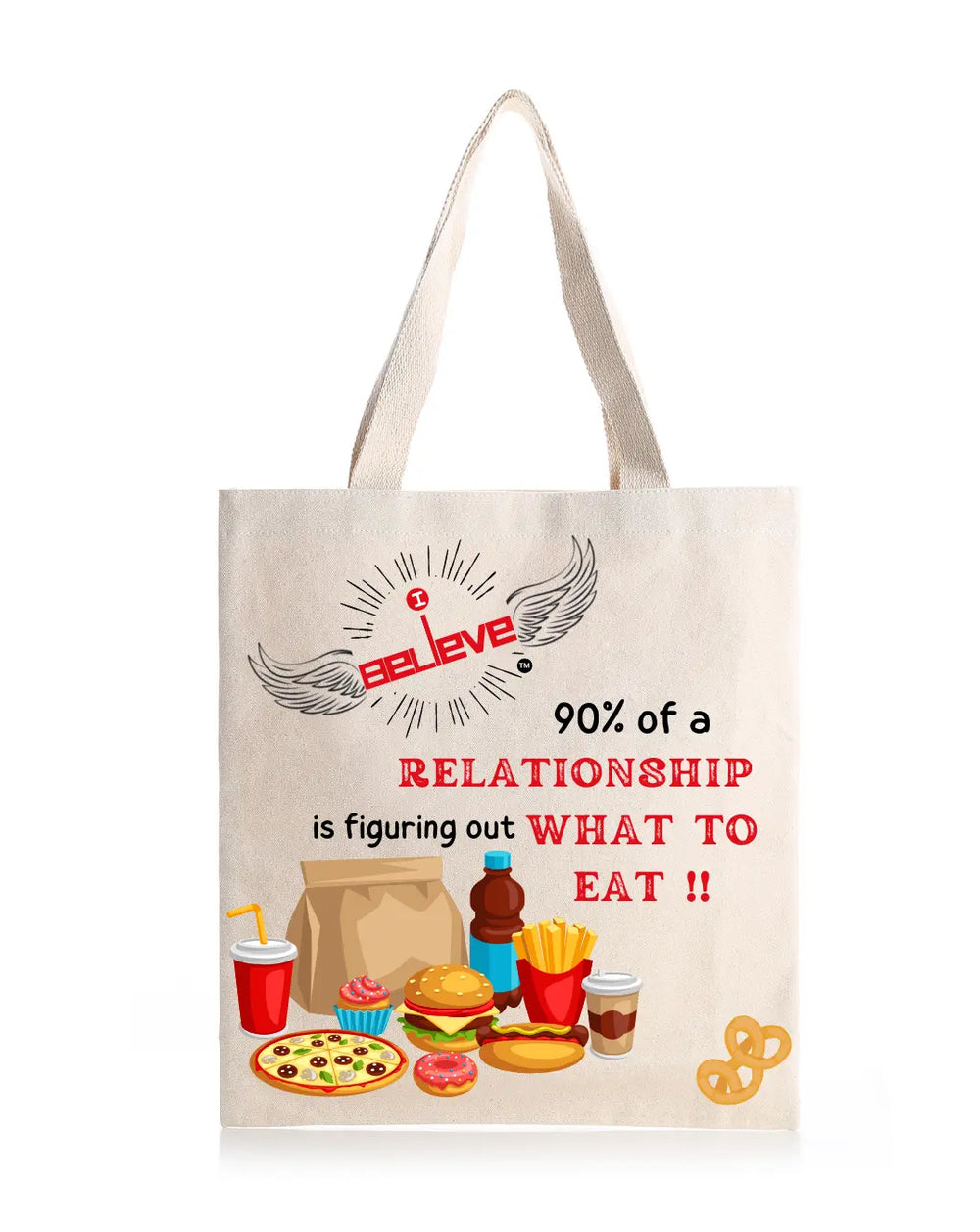 Copy of I Believe in OLIVE TOMATOES Daily Thaila - Canvas Reusable Bags thestruttstore