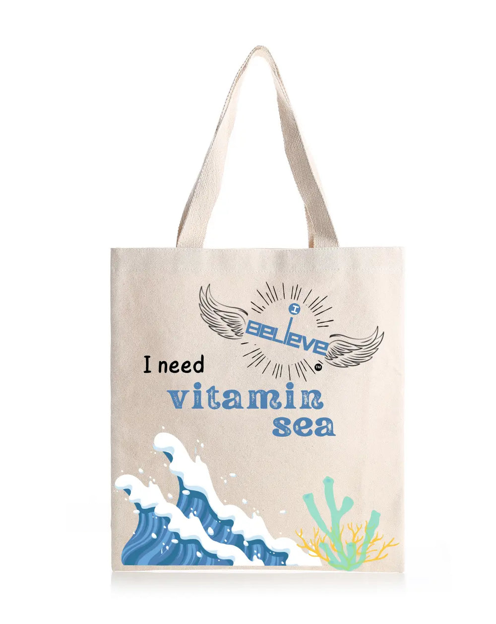 I Believe in Vitamin Sea Daily Thaila - Canvas Reusable Bags thestruttstore