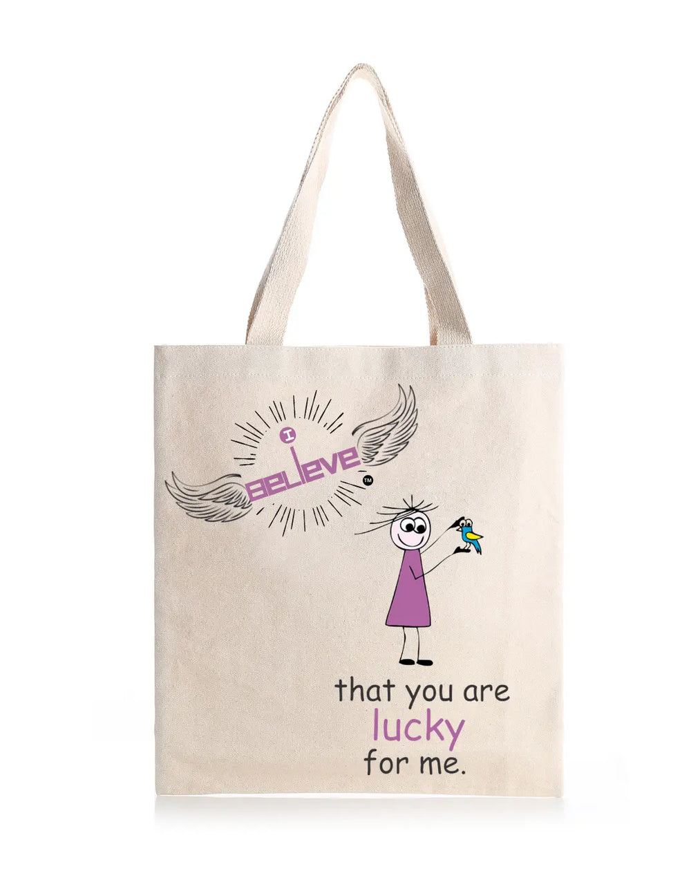 I Believe in Luck Daily Thaila - Canvas Reusable Bags thestruttstore