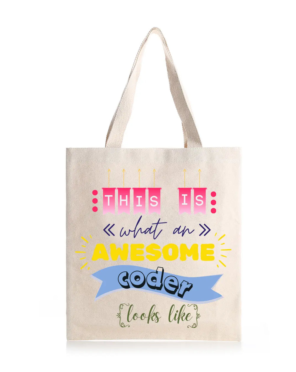 Awesome Coder - Canvas Reusable Bags thestruttstore