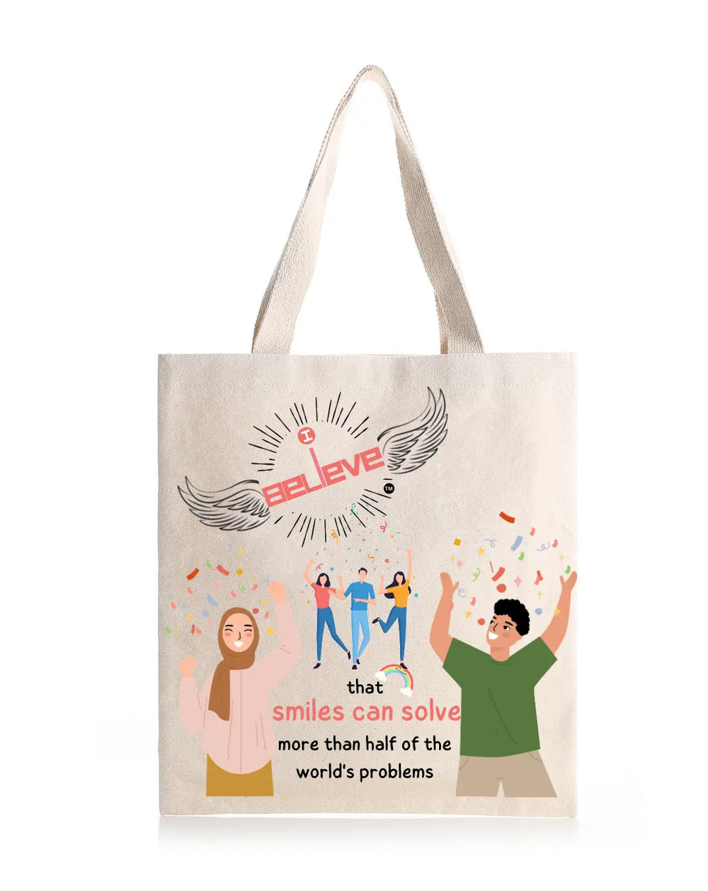 I Believe in Smiles Daily Thaila - Canvas Reusable Bags thestruttstore