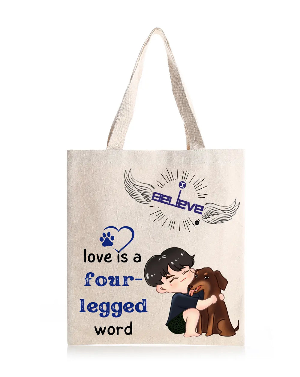 I Believe in Furry Love Daily Thaila - Canvas Reusable Bags thestruttstore