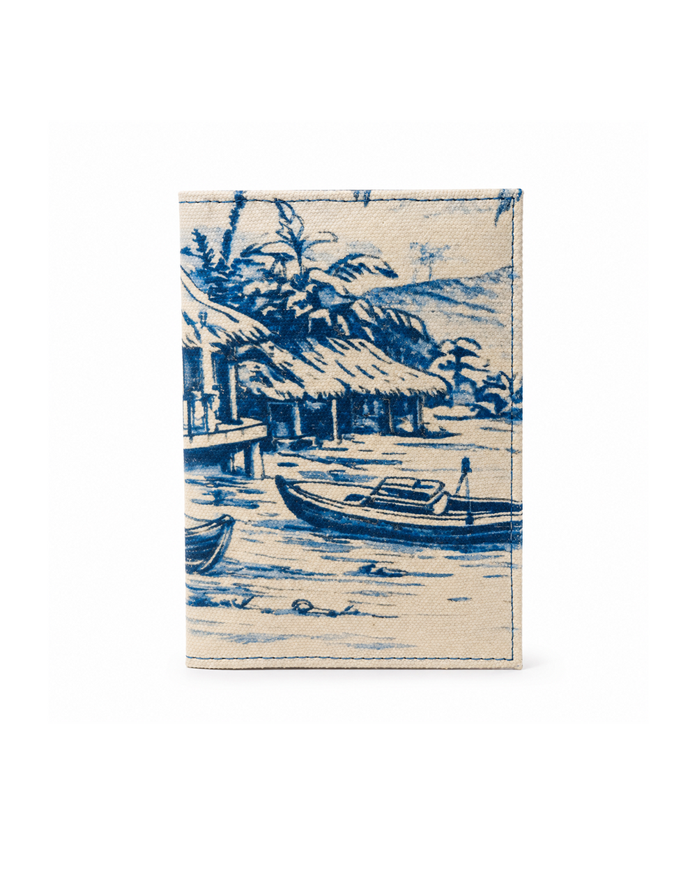 Coastal Indigo Canvas Passport Cover