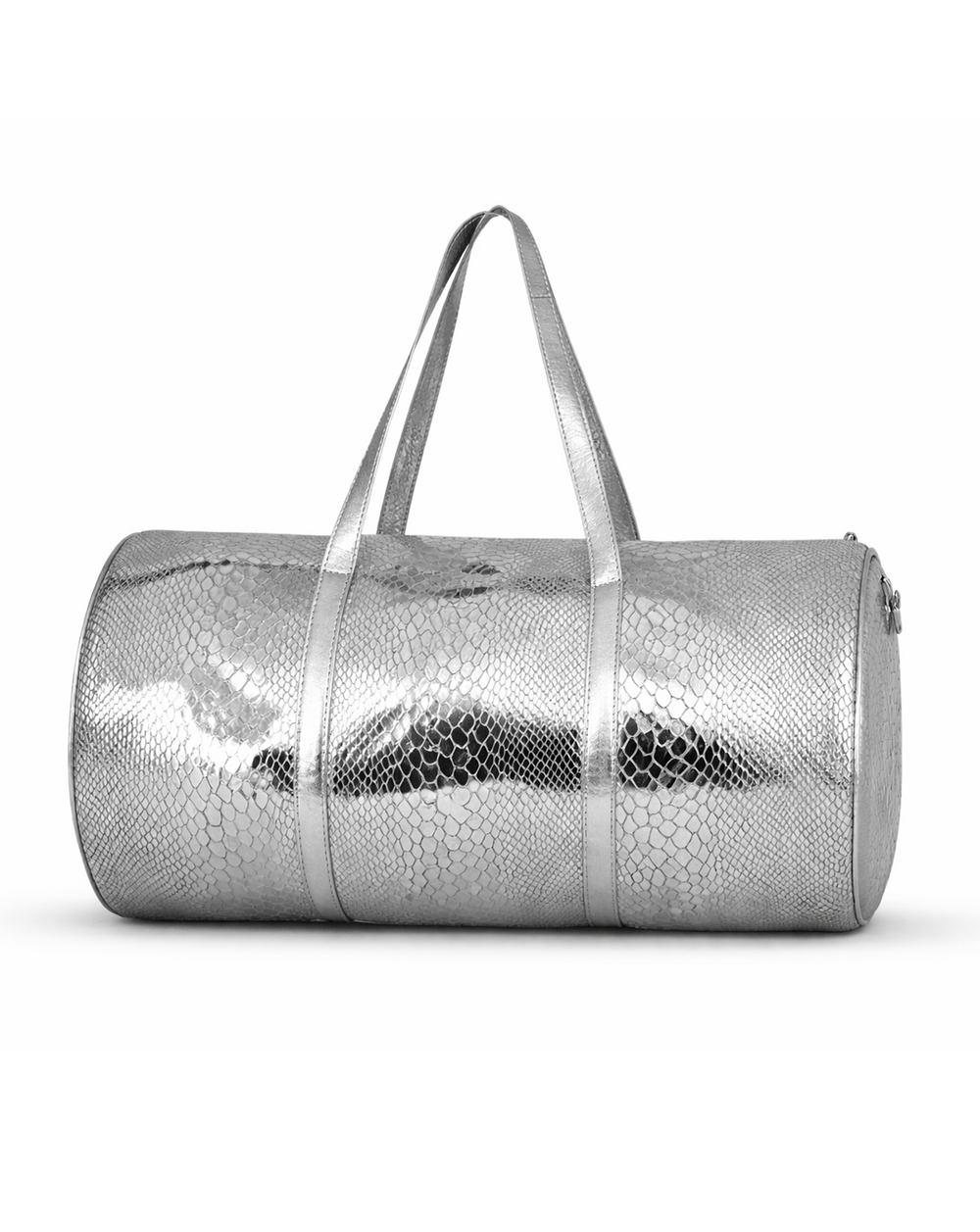 Bella- silver snake print leather magpie