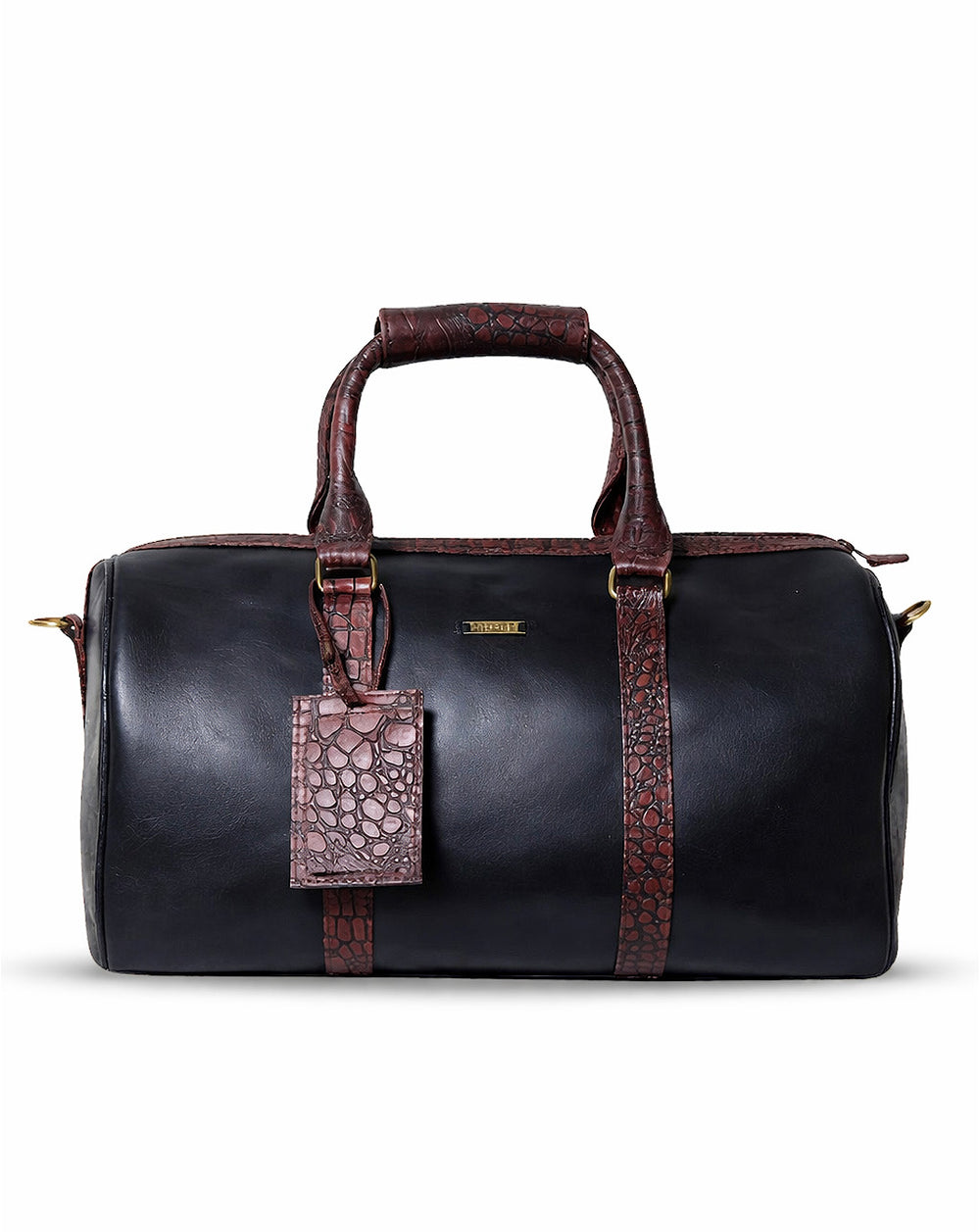 Stanford - The brown & black leather cabin bag