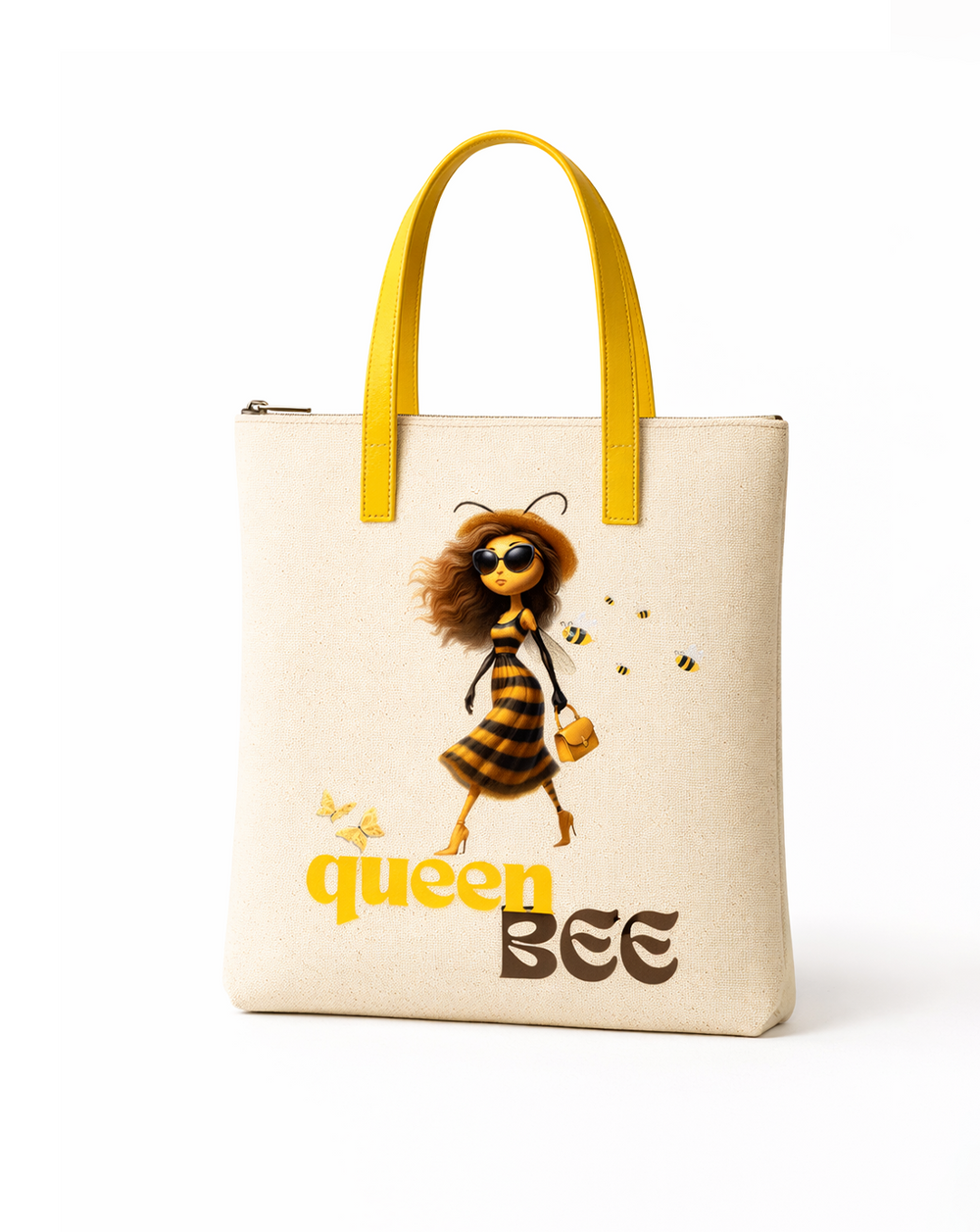 Stylish Quirky Prints Shoulder Bag /Daily Tote Bag - Queen Bee