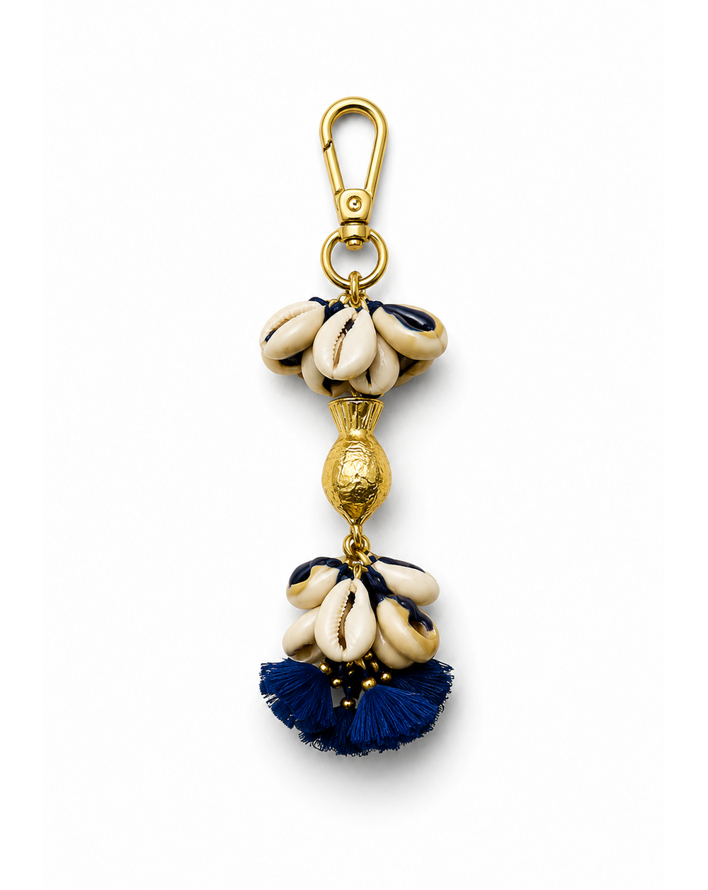 Aqua trail travel bag Charm – Indigo Blue & Gold