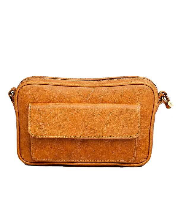 Brown leather multipurpose bumbag