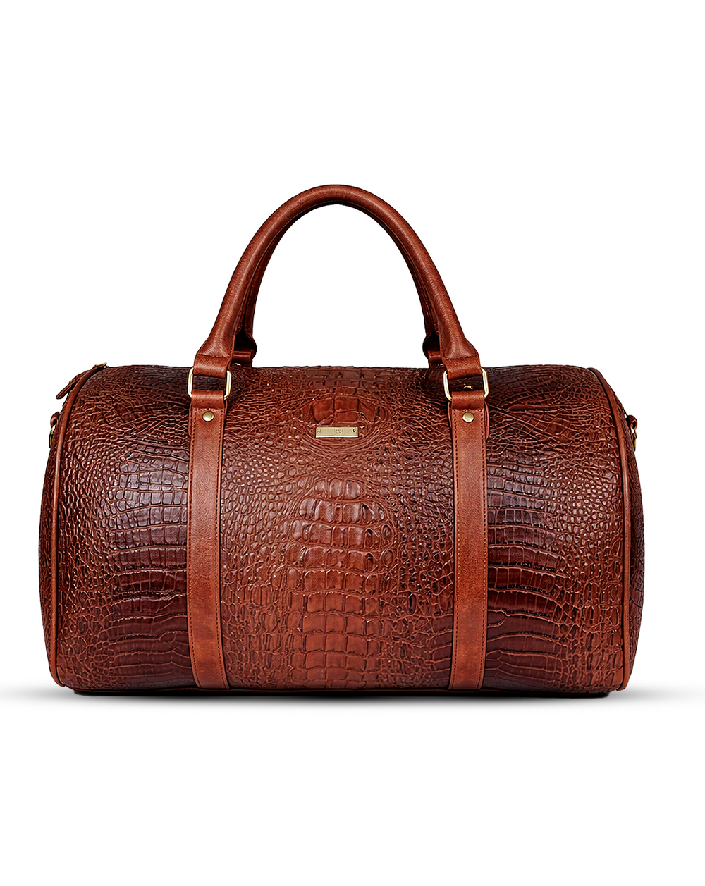 Brown croc cabin bag with toiletry pouch