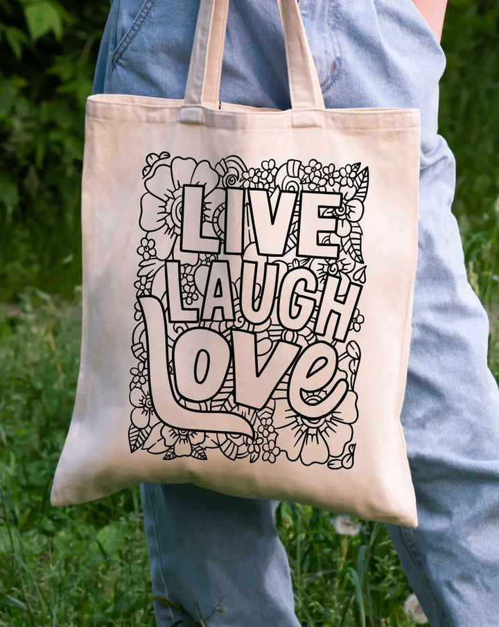 Live Laugh  Daily Thaila -  Canvas Reusable Bags thestruttstore