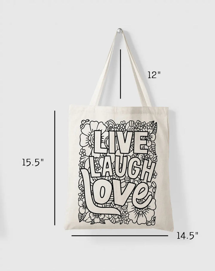 Live Laugh  Daily Thaila -  Canvas Reusable Bags thestruttstore