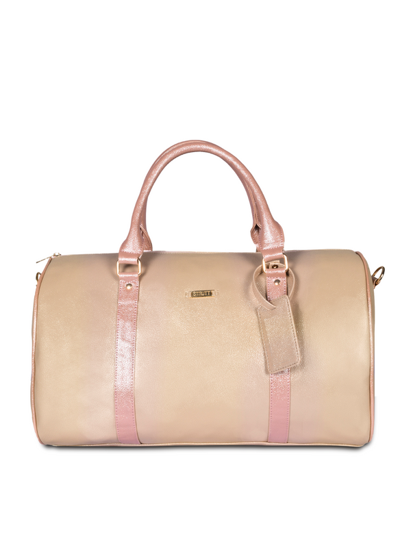 Gold & Pink Cabin Bag with Toiletry Kit - Carry on Luggage