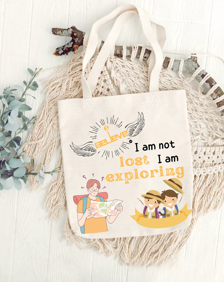 I Believe in Exploring Daily Thaila -  Canvas Reusable Bags thestruttstore