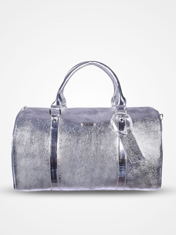 Silver cabin bag with toiletry pouch