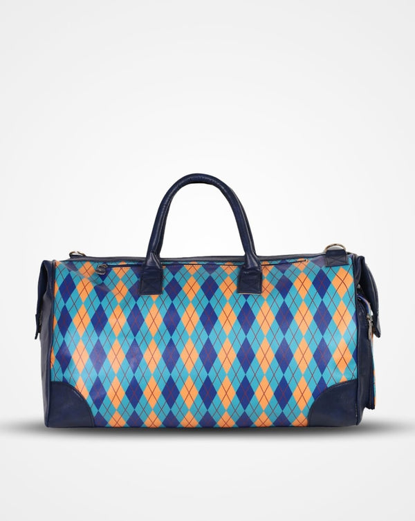 The Blue British Check Weekender - The Weekend Travel Bag