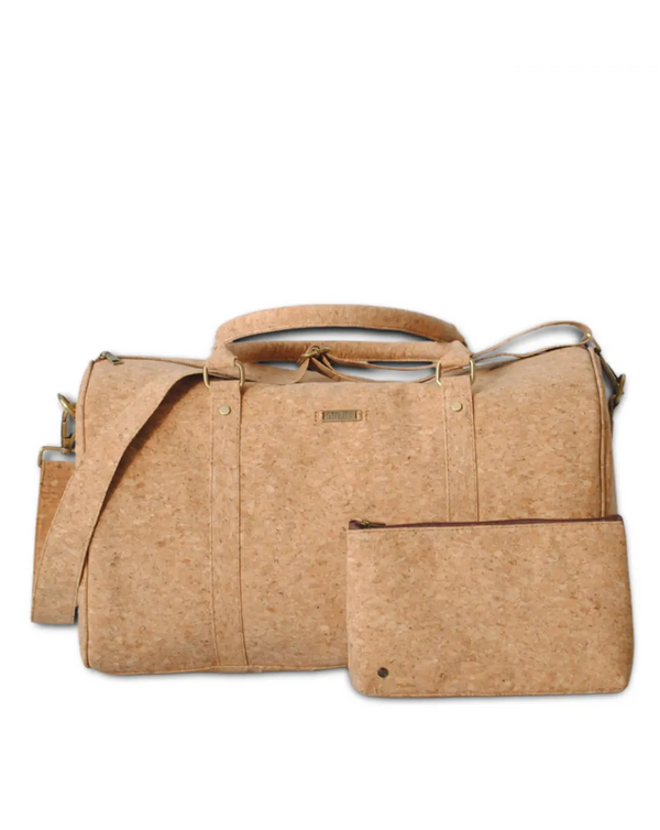Cork Leather Cabin Bag with Toiletry Kit thestruttstore