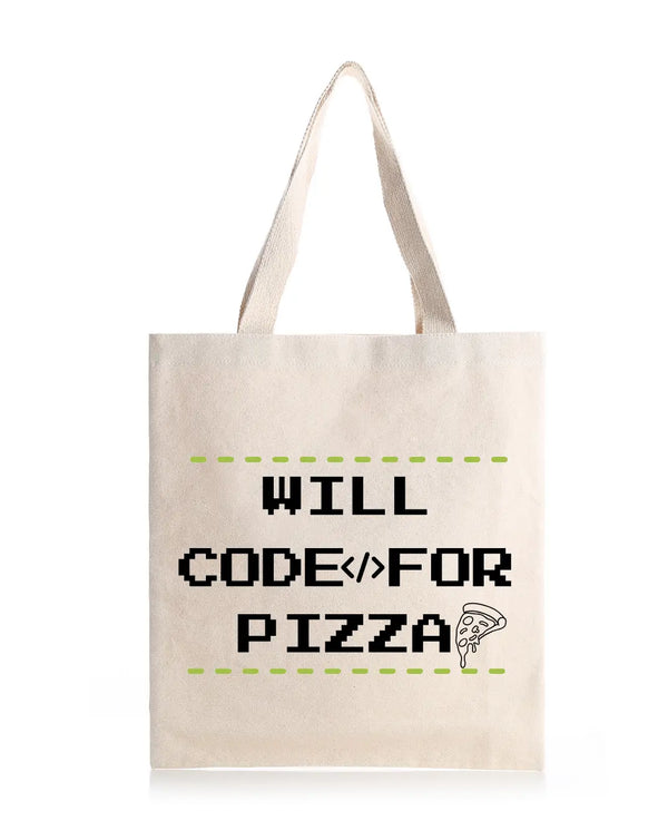 Code for Pizza Daily Thaila -  Canvas Reusable Bags thestruttstore