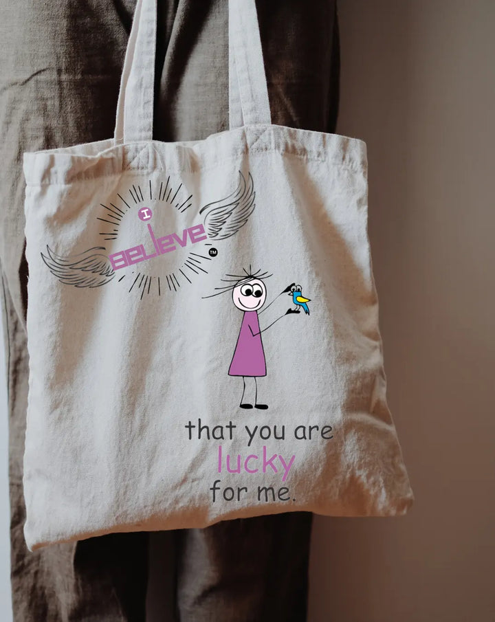 I Believe in Luck Daily Thaila -  Canvas Reusable Bags thestruttstore