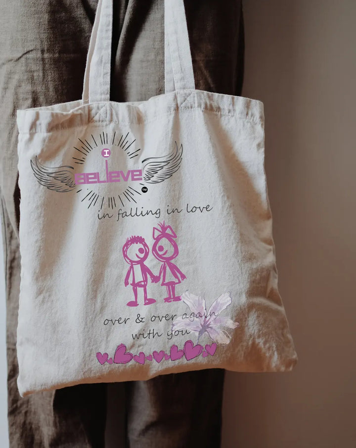 I Believe in Being in Love Day Daily Thaila -  Canvas Reusable Bags thestruttstore