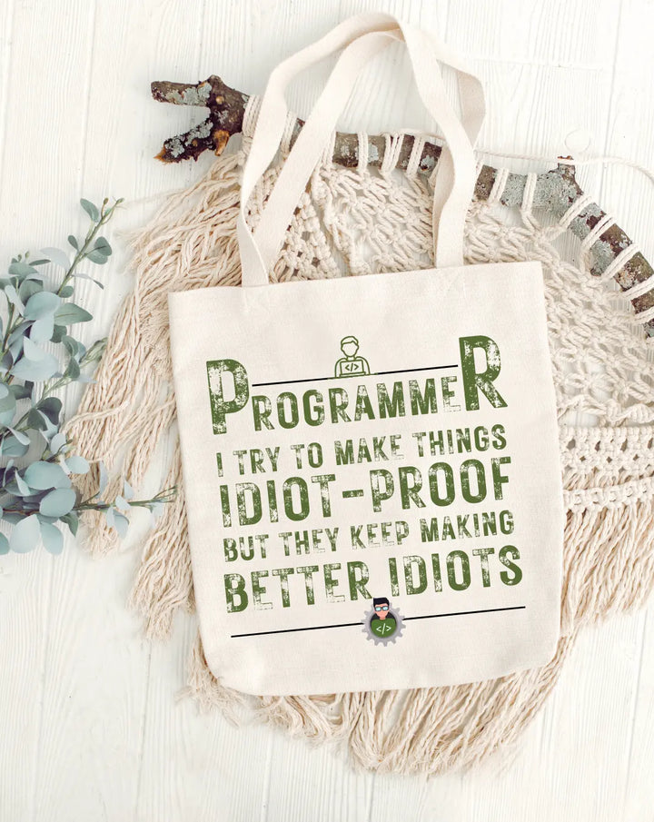 Programmer -  Canvas Reusable Bags thestruttstore