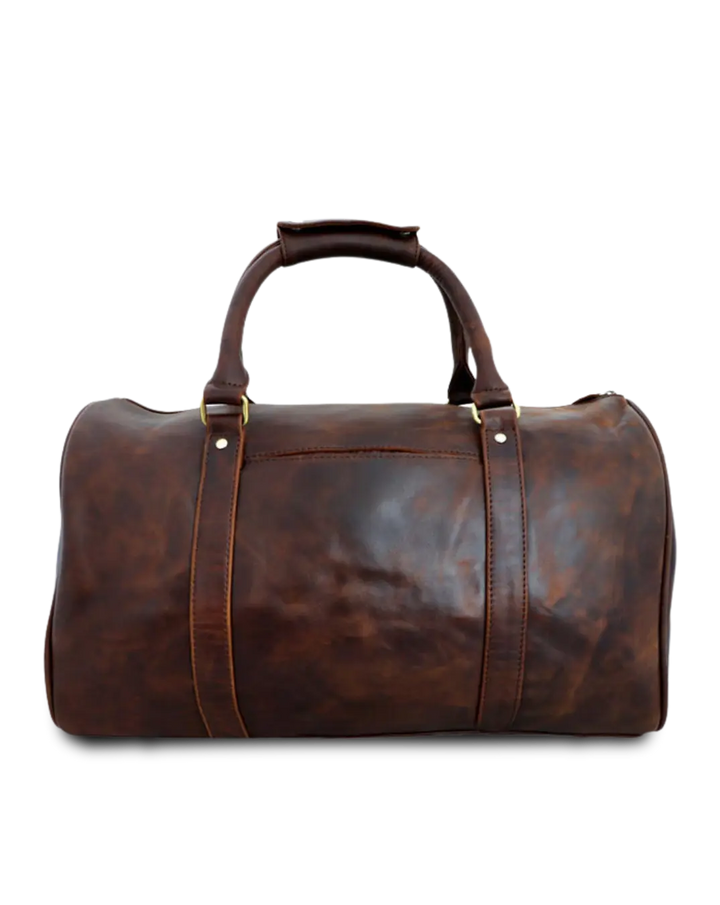 Charles- The Crushed Brown Leather Cabin Bag thestruttstore