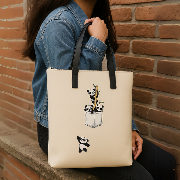 Stylish Quirky Prints Shoulder Bag /Daily Tote Bag - Panda