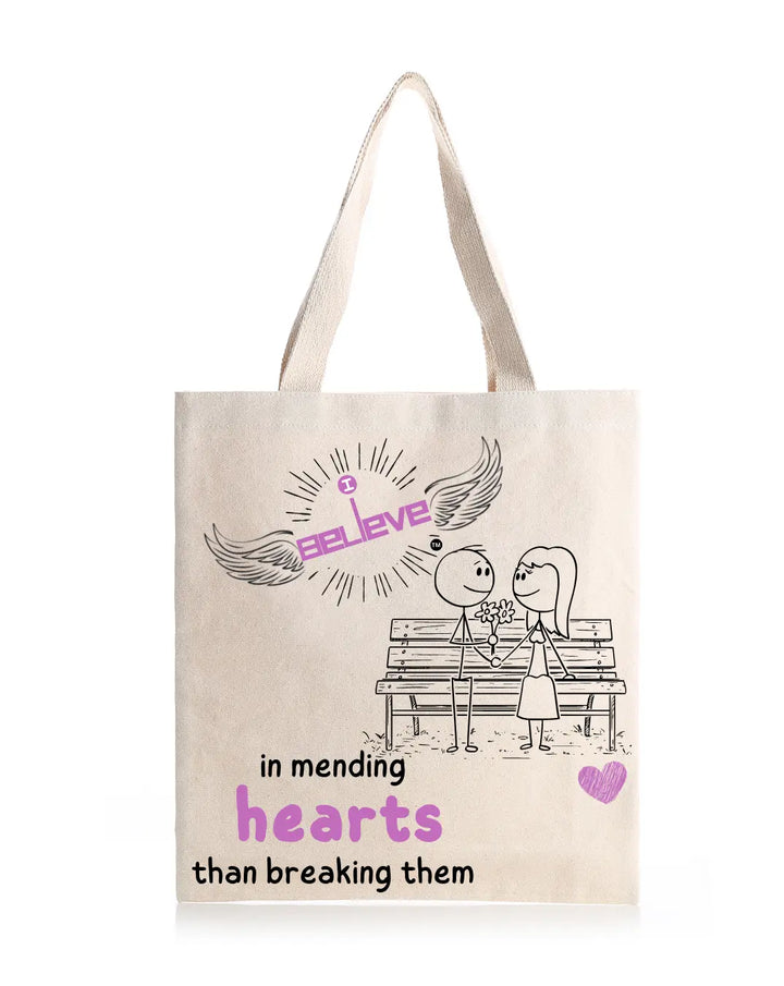 I Believe in Mending Hearts Daily Thaila -  Canvas Reusable Bags thestruttstore