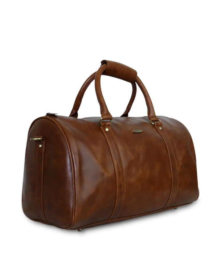 Sylvester- The Crushed Tan Leather Cabin Bag thestruttstore