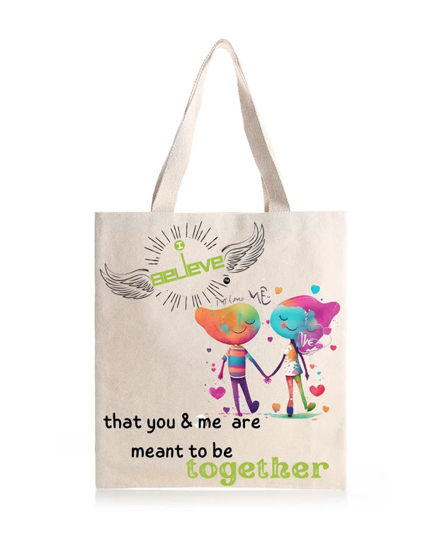 I Believe in Meant to be Daily Thaila -  Canvas Reusable Bags thestruttstore