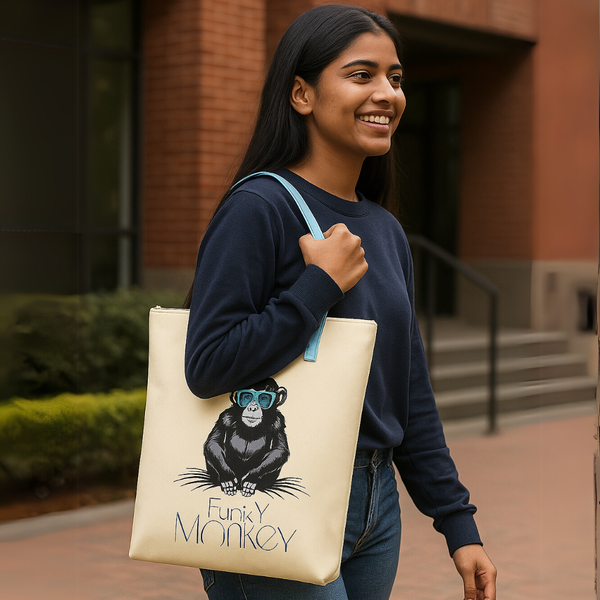 Stylish Quirky Prints Shoulder Bag /Daily Tote Bag - Funky Monkey