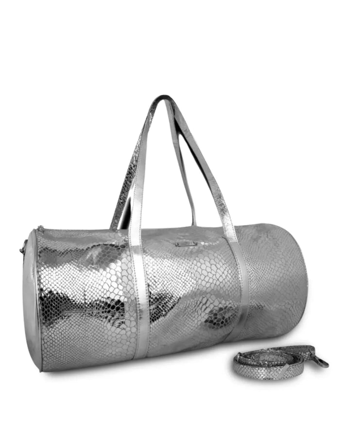 Bella- The Silver Snake Print Leather Magpie Tripper with Toiletry Kit thestruttstore