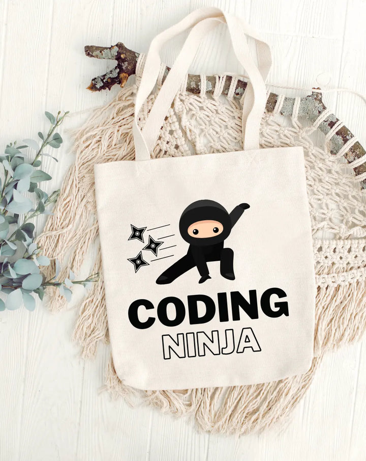 Coding Ninja-  Canvas Reusable Bags thestruttstore