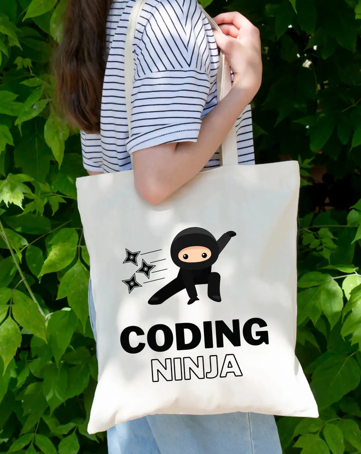 Coding Ninja-  Canvas Reusable Bags thestruttstore