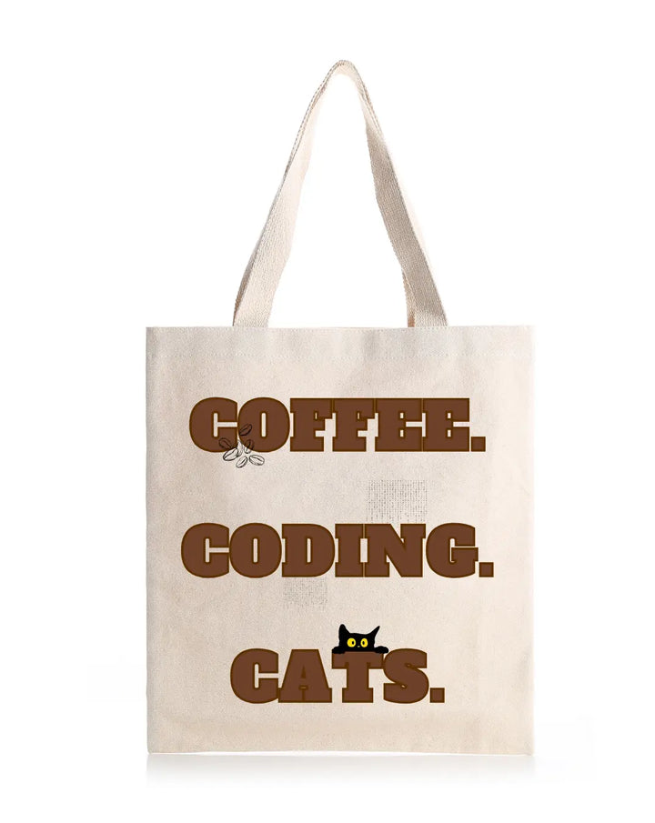 Shop Coding Cats Canvas Reusable Bags Coding cats Shopping Daily