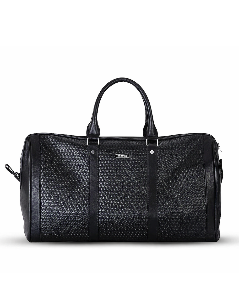 Black Weaved Duffel / Luggage Bag with a Laptop Sleeve