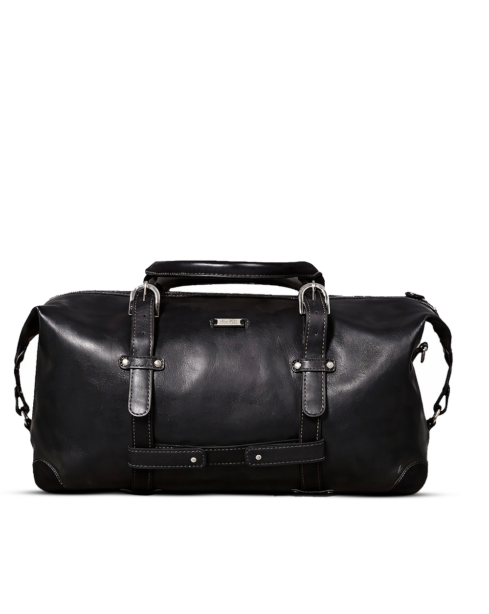 Louis - The Black Leather Duffle Bag