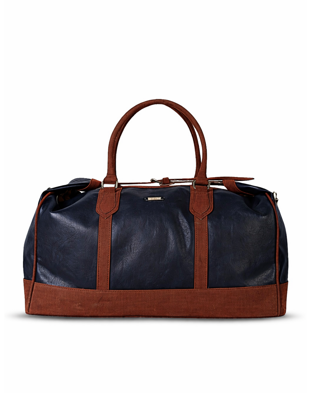 Top Tie Blue & Brown Leatherette Duffel / Luggage bag