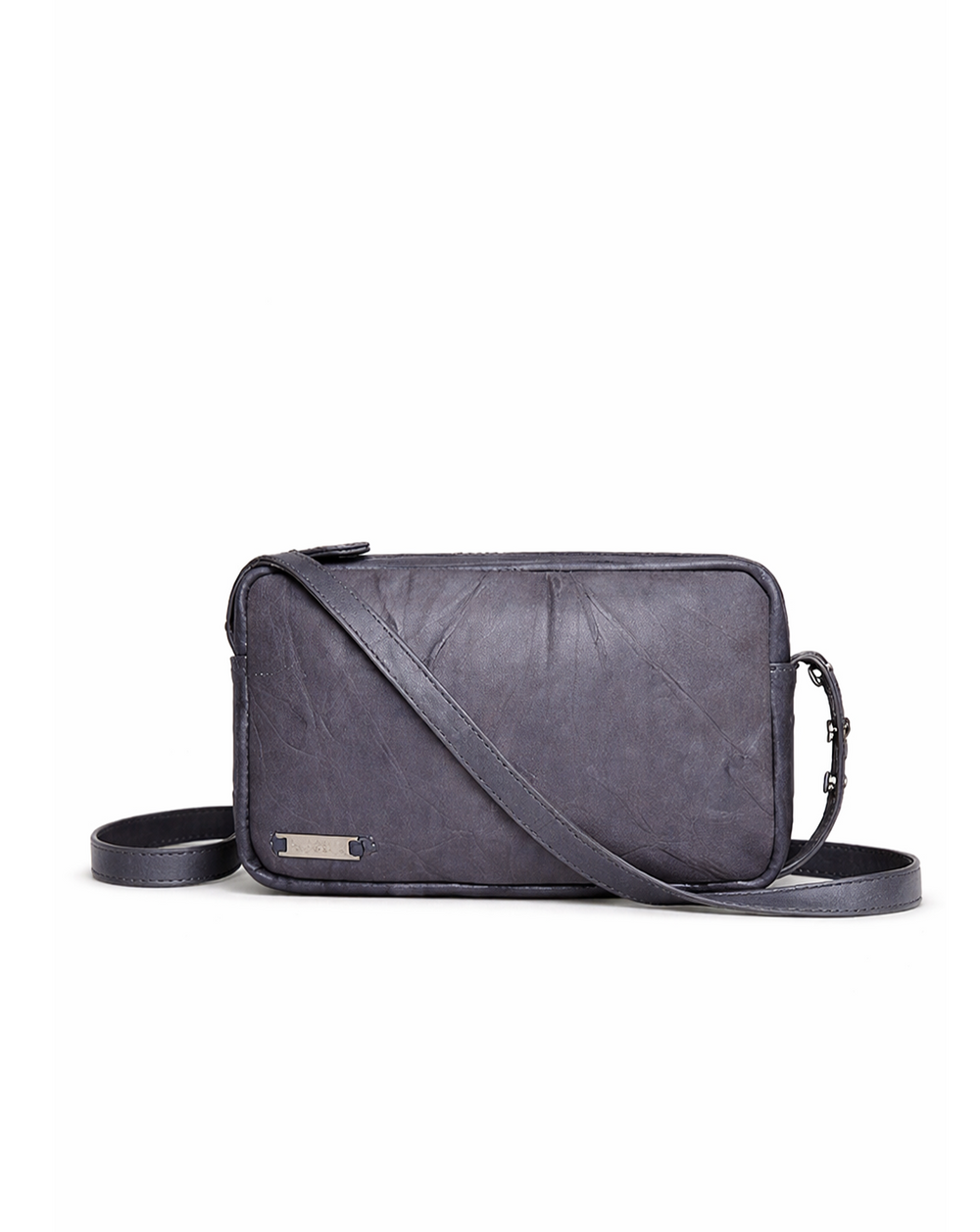 UrbanEase Compact Grey Leather Sling