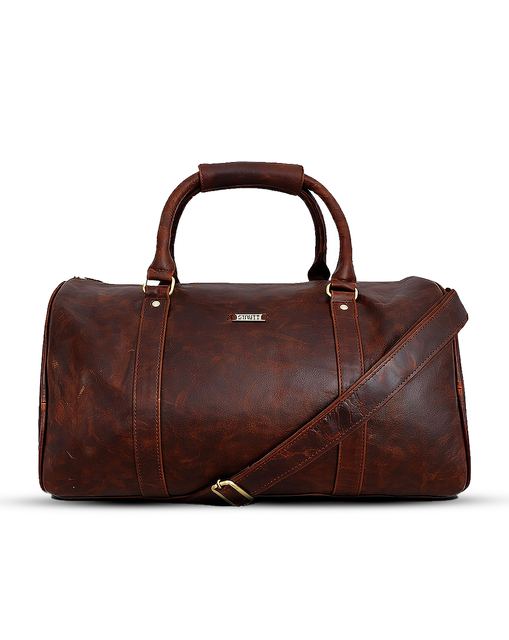 Charles - Crushed brown leather cabin bag