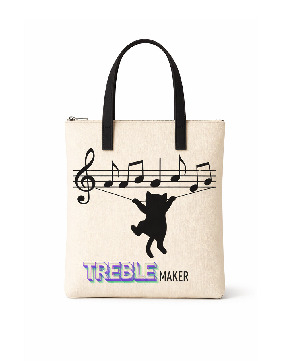 Stylish Quirky Prints Shoulder Bag /Daily Tote Bag -Treble Maker - product view 1