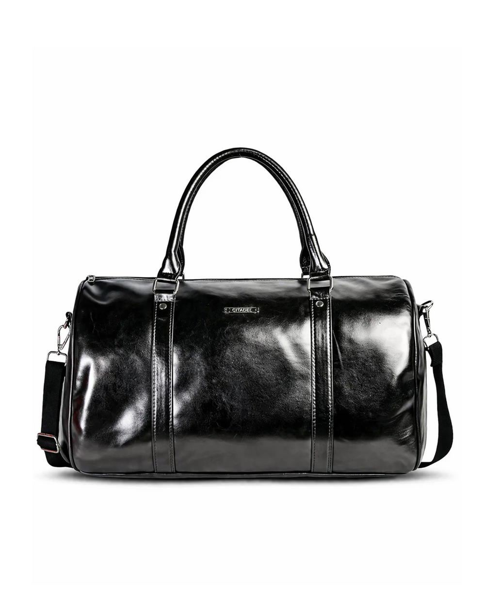 Metallic silver cabin bag