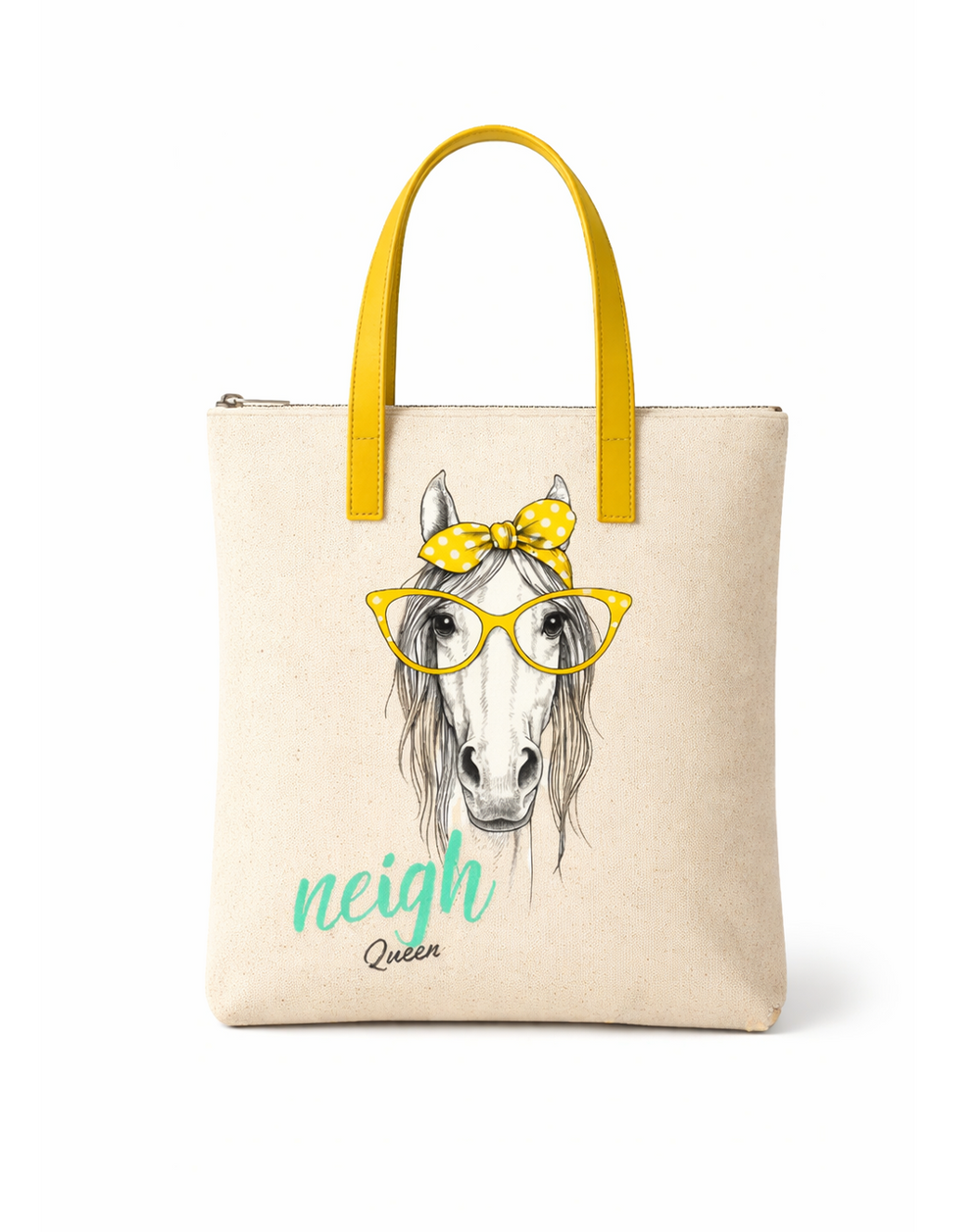 Stylish Quirky Prints Shoulder Bag /Daily Tote Bag - Neigh Queen