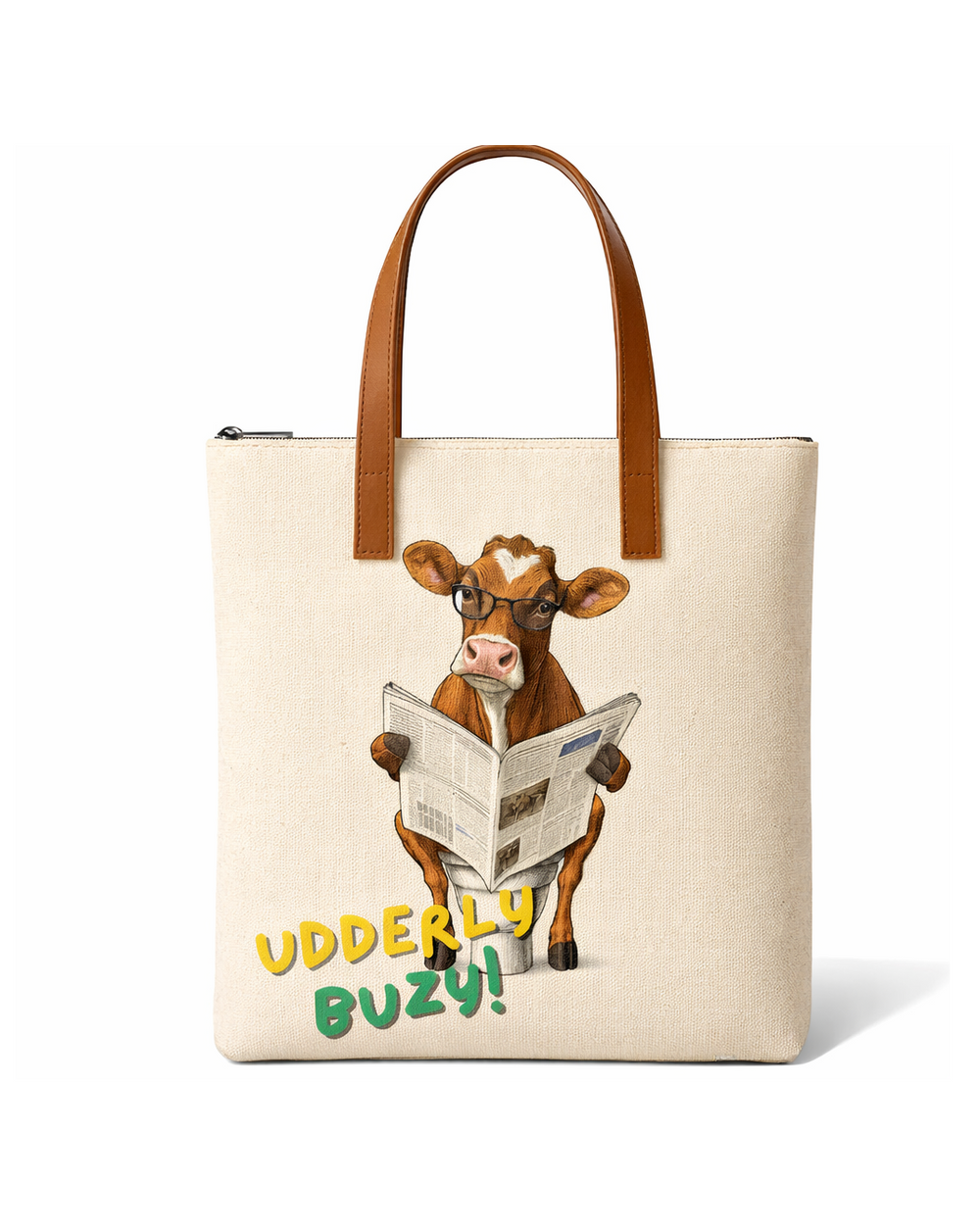 Stylish Quirky Prints Shoulder Bag /Daily Tote Bag - Udderly buzy