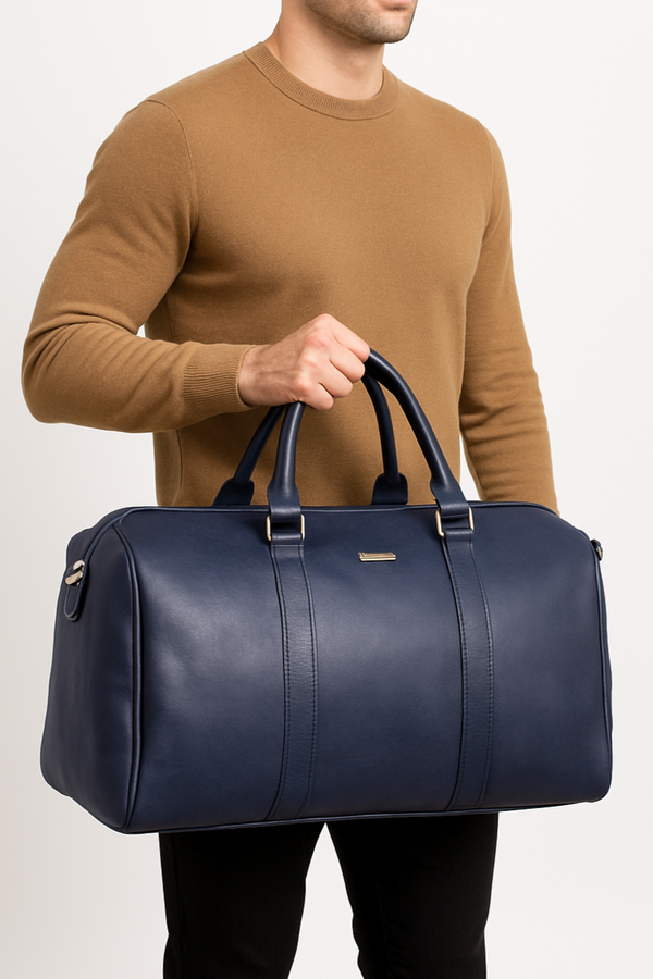 The blue cabin bag