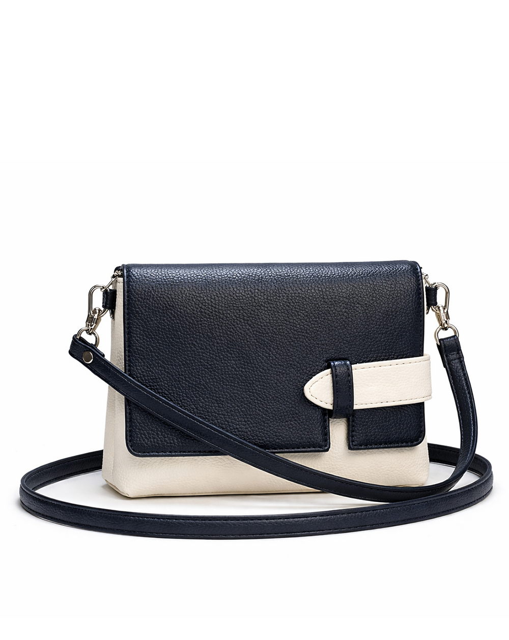 Alina - White and Blue Sling Bag for Women