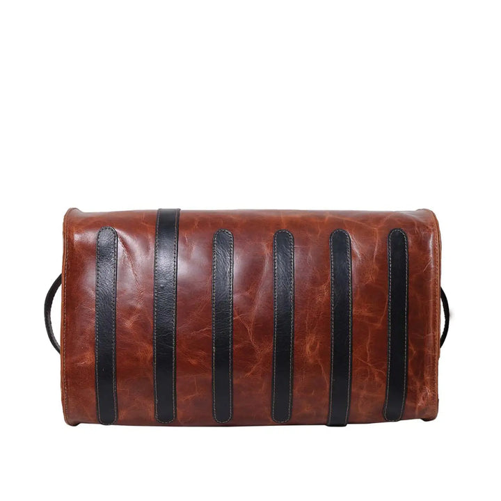 Thomas - Brown and Black Leather Duffle bag thestruttstore