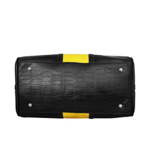 Load image into Gallery viewer, Melvin- The Yellow and Black Leather Cabin Baggage with Toiletry Kit
