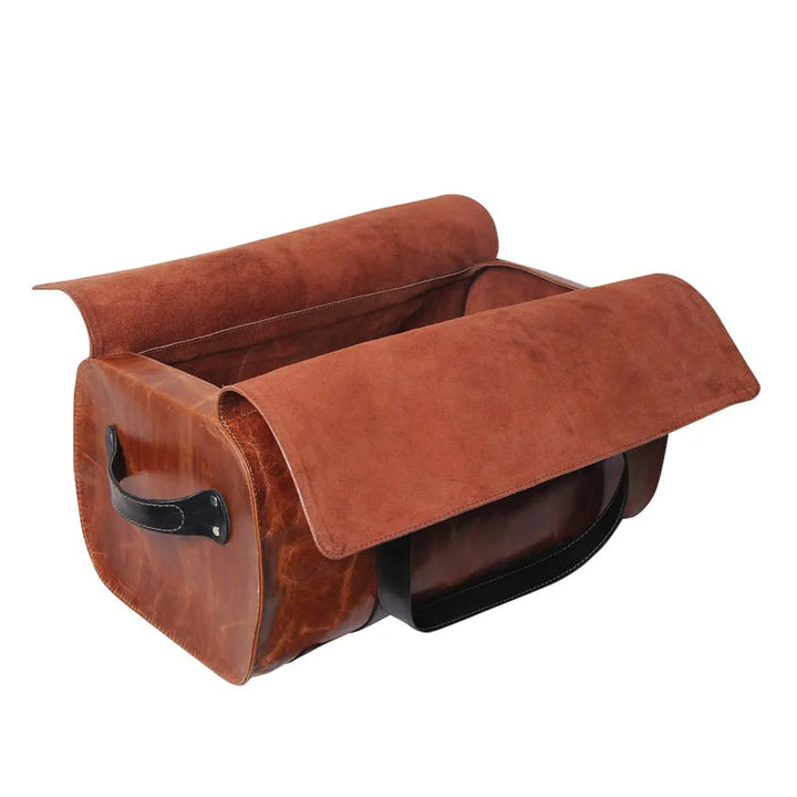 Thomas - Brown and Black Leather Duffle bag thestruttstore